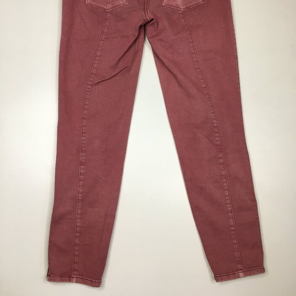 WHBM WHITE HOUSE BLACK MARKET Dark Pink THE SKIMMER Zip Ankle Jeans - Picture 11 of 11